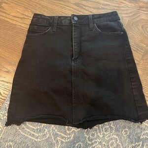 Just Black Distressed Mini Skirt